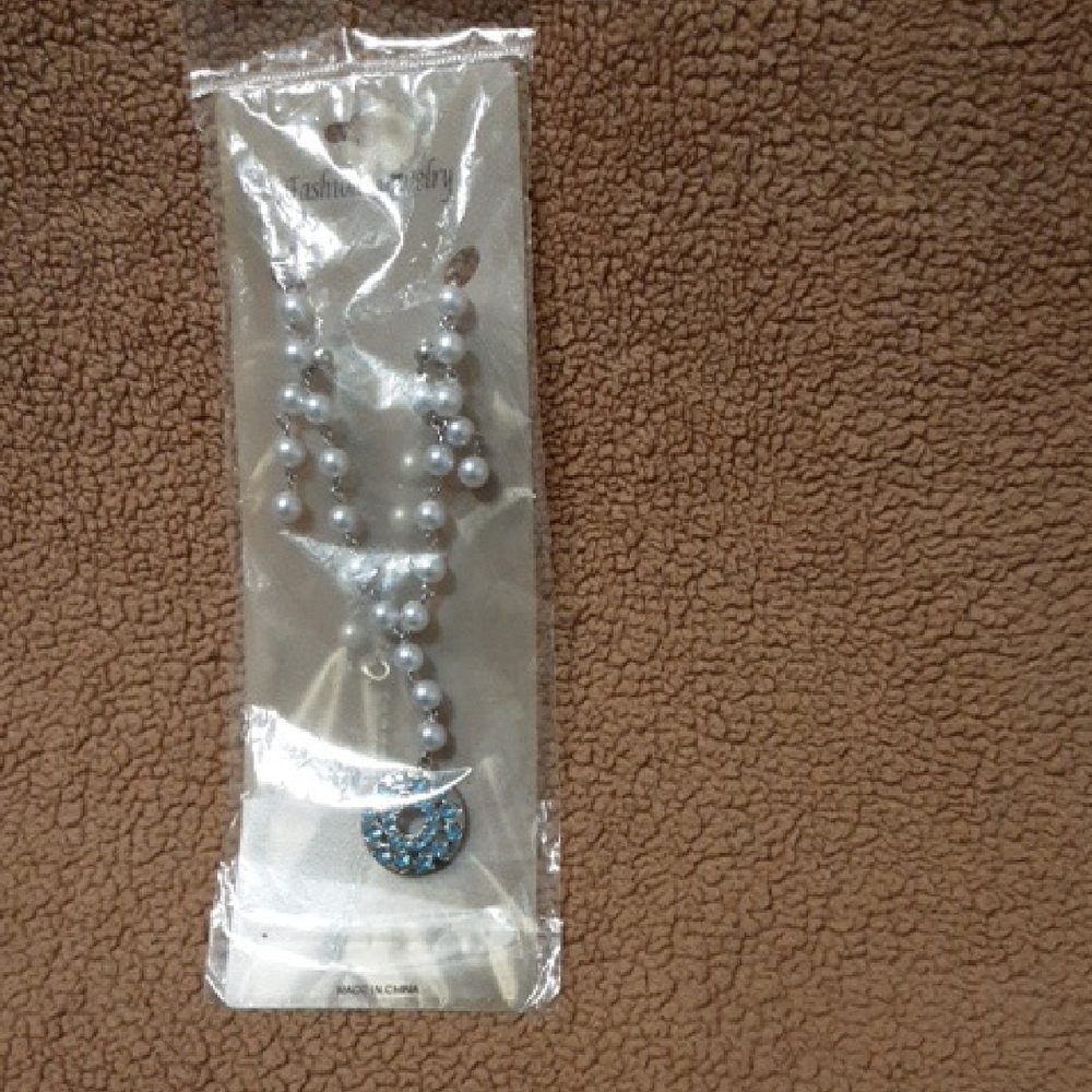 Source Unknown Pearl and Turquoise Necklace